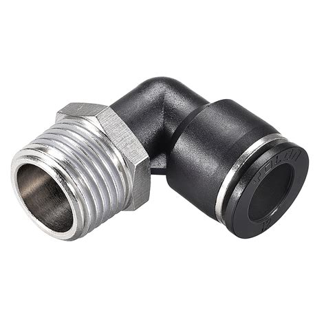 Push To Connect Tube Fitting Male Elbow Mm Tube Od X Npt Thread