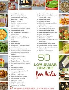 50 Low Sugar Snacks for Kids | Healthy Ideas for Kids