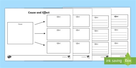 Cause And Effect Graphic Organizers Teacher Made