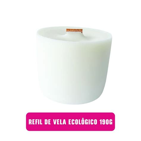 Refil de Vela Aromática Premium Morango e Champagne Cera 100 Vegetal