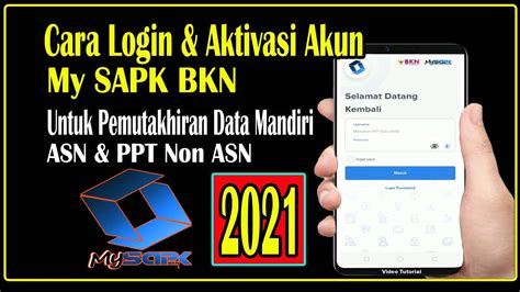 Cara Login Dan Aktivasi Akun My Sapk Bkn Youtube