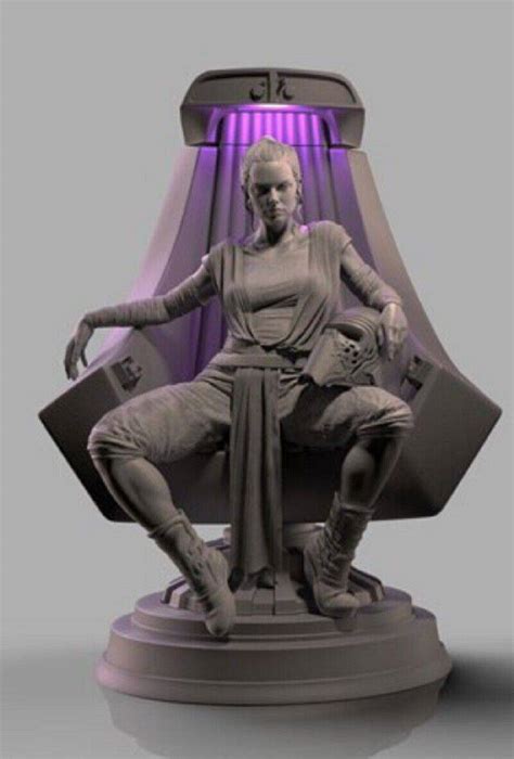 16 310mm 3d Print Model Kit Beautiful Girl Star Wars Rey Movie Unpain