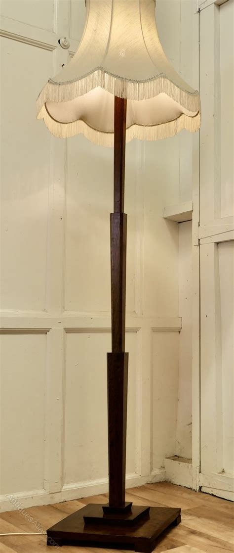 Antiques Atlas Art Deco Odeon Style Oak Standard Or Floor Lamp