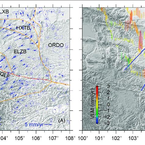 A Gps Velocity Field Relative To The Ordos Block And Block Models