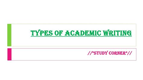 Types Of Academic Writing Youtube