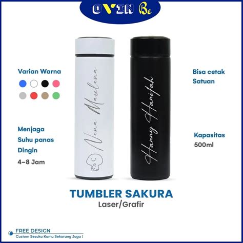 Jual Botol Aesthetic Tumbler Nama Custom Tumblr Termos Botol Minum