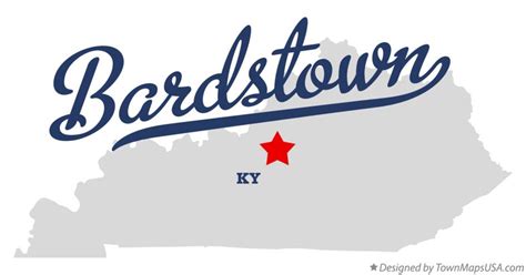 Map of Bardstown, KY, Kentucky