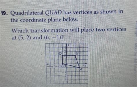 Solved Quadrilateral Quad Has Vertices As Shown In The Coordinate