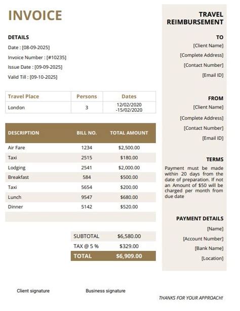 Travel Agency Bill Format Excel Infoupdate Org