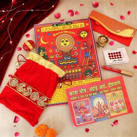 Buy Tied Ribbons Karwachauth Set Pack Karwa Chauth Katha Sha