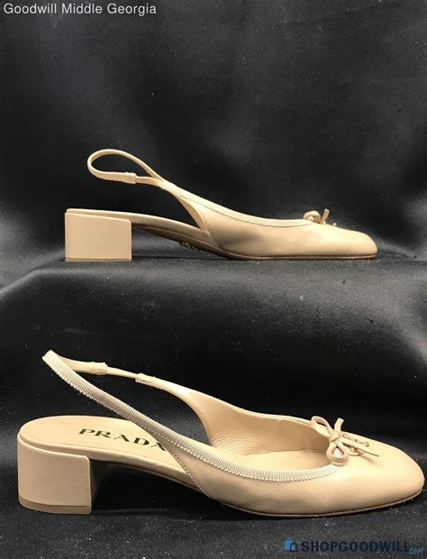 Nude Prada Bow Slingback Sandal ShopGoodwill