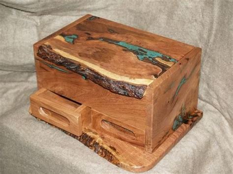 Image Detail For Live Edge Two Drawer Box Diy Wood Box Wooden