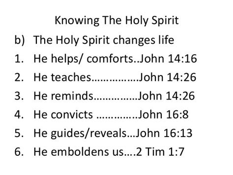 Knowing The Holy Spirit