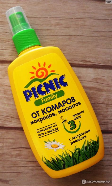 Средство от комаров PICNIC Family спрей от комаров, мокрецов, москитов ...
