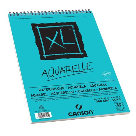 CANSON Bloco de Desenho Aquarelle XL A4 300 g m² 30 Folhas 582393