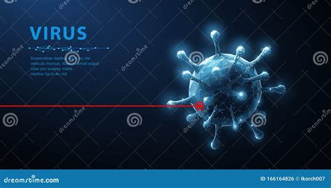 Virus Microbio Viral 3d Vector Abstracto Aislado En Fondo Azul