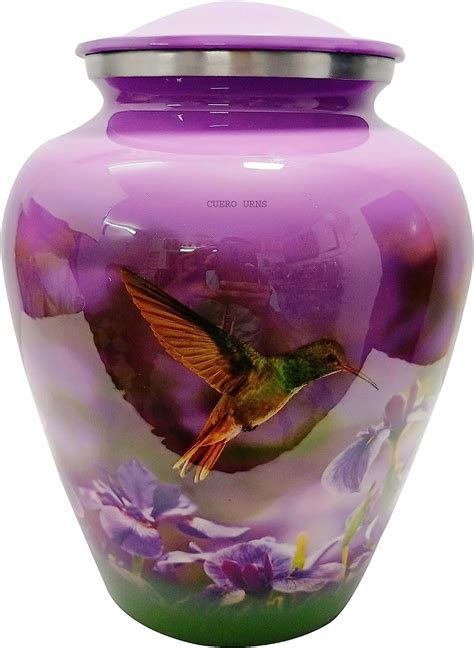 Cuero Urns Lovely Humming Bird Purple Cremation Urn For Human Ashes