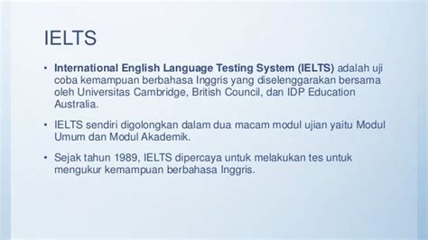 International English Language Test System Ielts