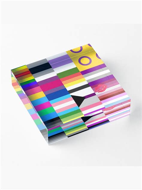 Lgbt Pride Flags Collage Acrylic Block For Sale By Scottykat Redbubble