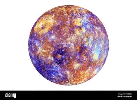 Planet Mercury isolated on white background. Elements of this image ... 
