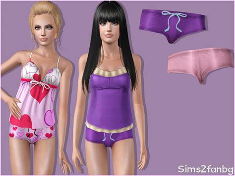 The Sims Resource 316 Teen Sleepwear Bikini