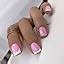 Amazon Pcs Nude Aurora Press On Nails Short Square Shanrun Fake Nails Press Ons Glossy