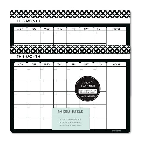 Tandem Planners Monochrome Drawing Board Store