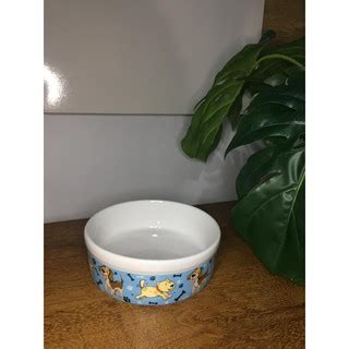 Comedouro Bebedouro Azul De Porcelana Para Cachorros 1 Unidade