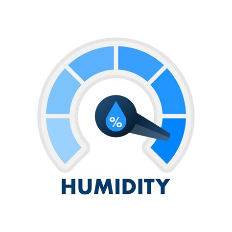 Humidity weather sensor. Water level, rate. Vector stock illustration