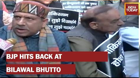 Bjp Takes Umbrage On Pakistan Fm Bhuttos Comment On Pm Modi Stages Massive Protest Youtube