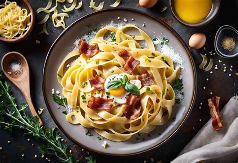 Recette facile de tagliatelles à la carbonara authentique et