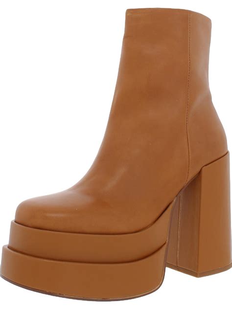 Steve Madden Cobra Leather Platform Ankle Boots In Brown Lyst