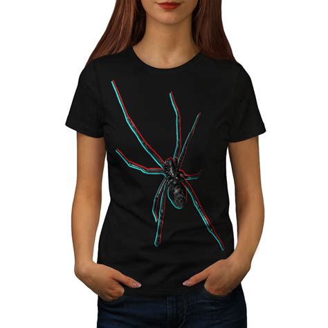 Wellcoda Spider Animal Black Womens T Shirt Phobia Casual Design