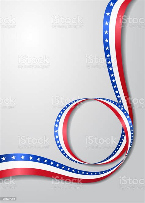 American Flag Wavy Background Vector Illustration Stock Illustration ...