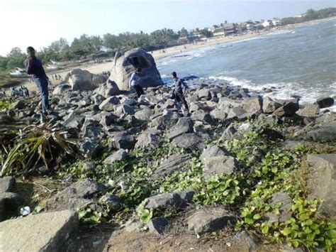 Tourists at Mahabalipuram beach | Veethi