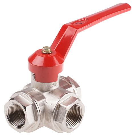 RS PRO RS PRO Brass Reduced Bore 3 Way Ball Valve BSPP 1in 25bar