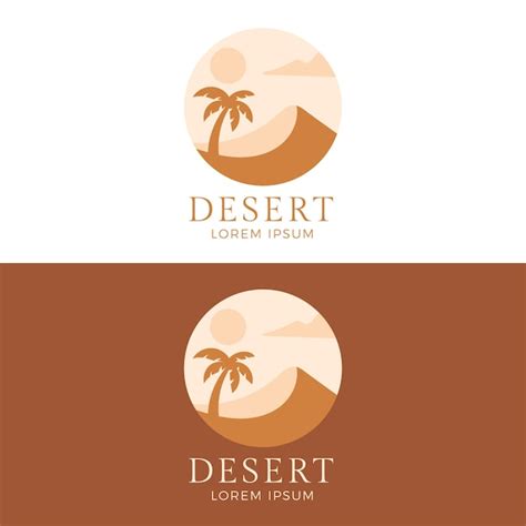 Free Vector | Flat design desert logo design