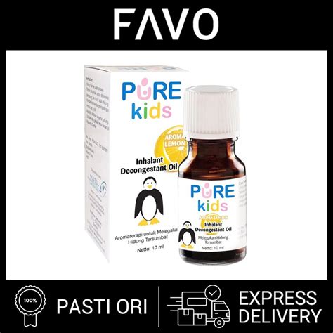 Jual Obat Pilek Bayi Pure Kids Inhalant Lemon 10 Ml Shopee Indonesia