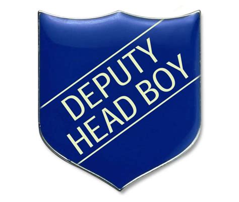 Deputy Head Boy Badge Blue Pack Of 5 School Merit Stickers