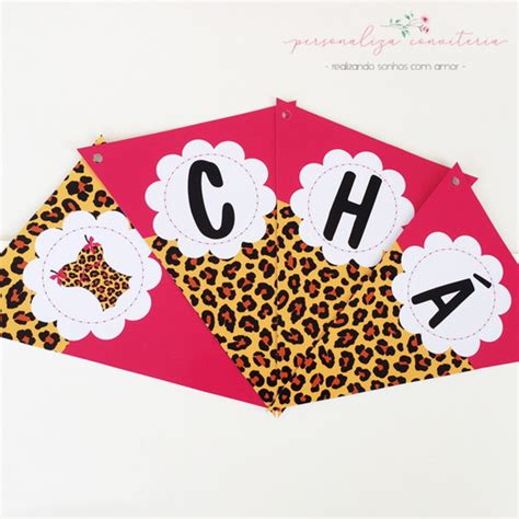 Bandeirinha Chá de Lingerie Oncinha Elo7 Produtos Especiais