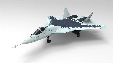 3D model Sukhoi Su-57 Felon with Cockpit VR / AR / low-poly | CGTrader