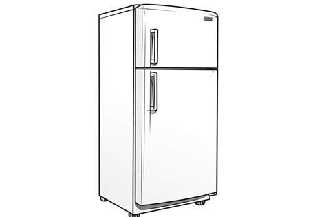 How To Draw A Refrigerator Yonderoo