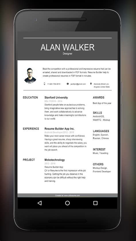 Resume Builder App Android Apps On Google Play