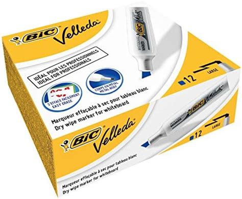 Bic Velleda Feutres Pour Tableau Blanc Effa Ables Sec Pointe Conique