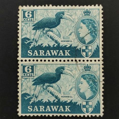 Special Price 1957 Stamp Sarawak In Vertical Horizontal Pair Unique