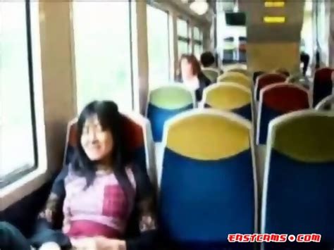 Asian Milf Masturbates Pussy In The Train