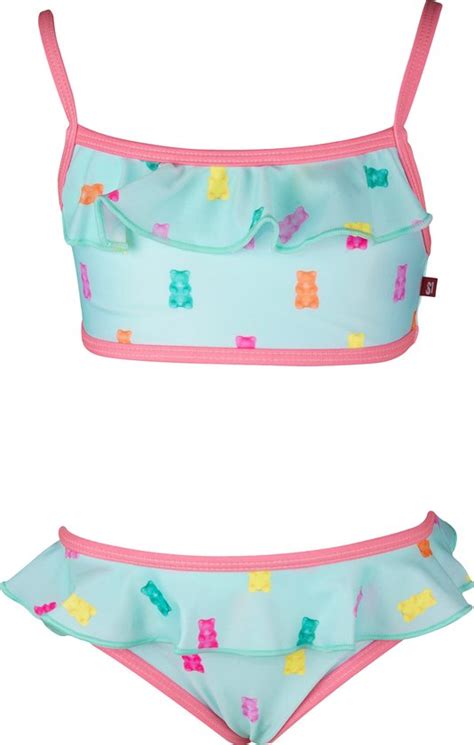 SOMEONE DOBBER SG 38 B Meisjes Bikini LIGHT AQUA Maat 122 128 Bol