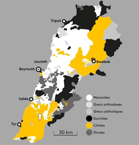 Carte Du Liban Et De Beyrouth Grande Chelle Comprendre Le Proche Et