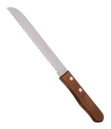 Cuchillo Profesional Para Pan Acero Inoxidable Mango De Madera 20 Cm