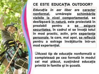 Educatia Outdoor PPT